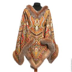 Преимущества павлопосадских пончо с мехом